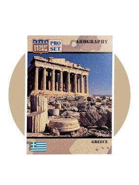 Vintage Pro Set Desert Storm Trading Card (II42): Geography Greece